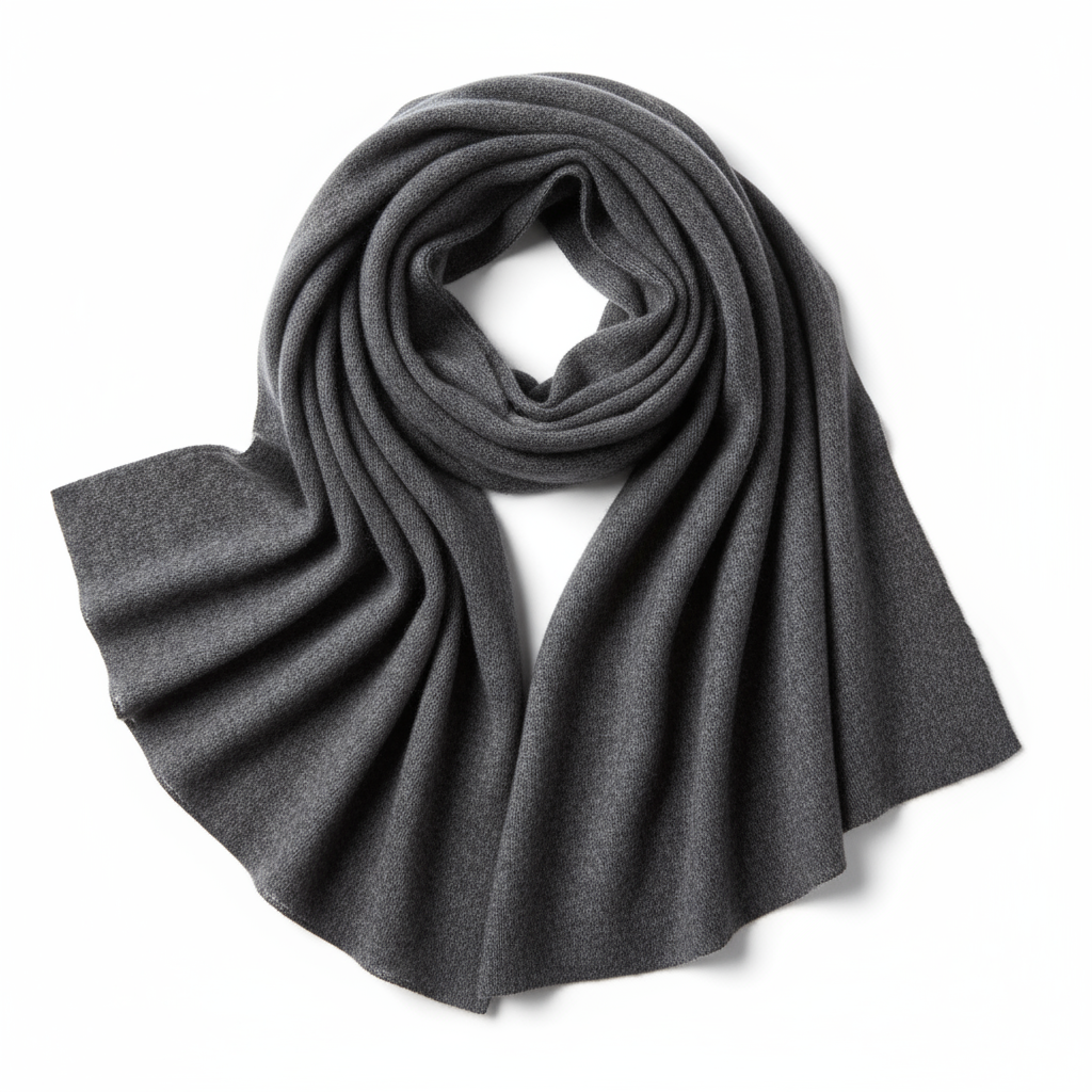 Шарф из кашемира темно-серый